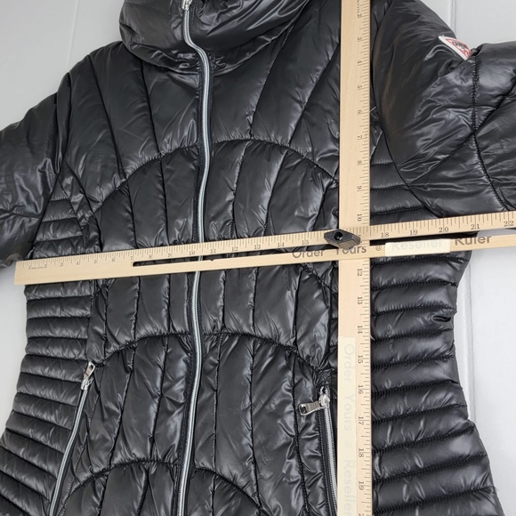 Guess Women’s Quilted Puffer Jacket Black 22LMP808 Size XL New - Picture 8 of 15